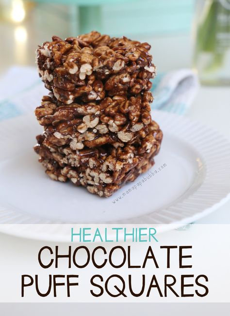 Puffed Wheat Squares Healthy, Puff Wheat Recipes, Puffed Wheat Squares No Corn Syrup, Puffed Millet Bars, Kamut Puff Recipes, Puffed Quinoa Granola Bars, Chocolate Puffed Wheat Squares, Puffed Kamut Recipes, Puff Rice Recipes