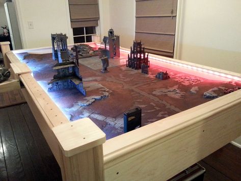 bladeiai's Epic 40K table build thread! - Page 2 Warhammer Gaming Table, Warhammer 40k Table, Wargaming Room, Warhammer Table, 40k Table, Wargame Table, Gaming Table Diy, Epic 40k, Gaming Tables