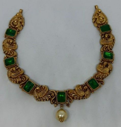 Antique Necklace Set, Latest Indian Jewellery, Temple Jewelry Necklace, Neck Pieces Jewelry, Antique Necklaces Design, Choker Necklace Designs, Gold Jewelry Simple Necklace, Beautiful Gold Necklaces, Jewelry Set Design