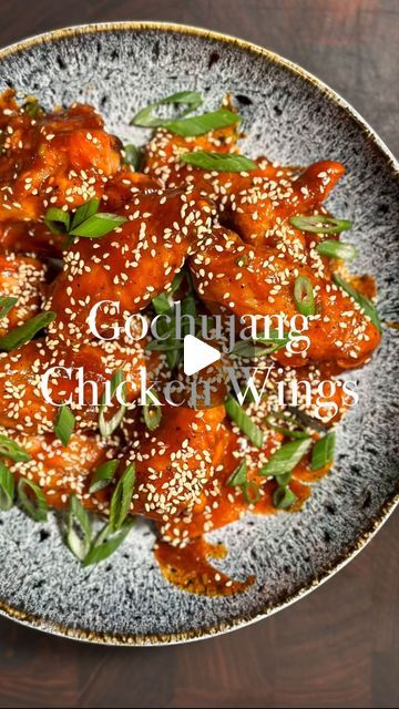 Rocco Gizzo on Instagram: "These Gochujang Chicken Wings are the perfect gameday dish for Football Sunday! 🍗Chicken Wings🍗 - 2lbs chicken wings - 1 tbsp corn starch - Salt & Pepper - Sesame seeds for garnish 🌶️Sauce🌶️ - 1/4 cup gochujang - 3 tbsp soy sauce - 3 tbsp brown sugar - 1 tbsp ketchup - 1 tbsp honey - 2 tsp sesame oil - 5 garlic cloves, grated - 3 scallion whites, finely chopped 1. Pat your wings completely dry and season with salt, pepper, and corn starch. Mix until combined and transfer to the basket of your air fryer. 2. Air fry at 400° for 18-20 minutes, or until internal temp reaches 165°. 3. While the chicken is cooking, add all your sauce ingredients to a sauce pot. Mix and simmer over medium-low heat for about 10 minutes or until slightly thickened. 4. Tran Gochujang Chicken Wings, Sunday Chicken, Gochujang Chicken, Football Sunday, Sauce Pot, Air Fry, Sesame Oil, The Chicken, Sesame Seeds