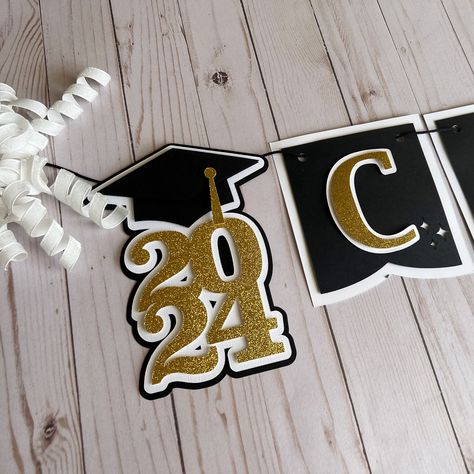 2024 Congrats/Congratulations Banner You're So Fancy 2024 Congrats/Congratulations Banner in black & gold/silver is the perfect decor for your Graduation celebration. A fun addition to your party area or cake table.  The graduation banner details include a custom designed star cut out on the cardstock banners with glitter or shimmer cardstock & layers of cardstock for dimension.  This graduation banner will make any graduation celebration feel special.   Perfect with our shops coordinating Gradu Farewell Decorations, 2024 Banner, Big Paper Flowers, Congratulations Graduation, Grad Banner, Congratulations Banner, Senior Graduation Party, Banner Graduation, Star Cut Out