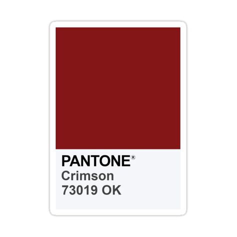 Pantone Crimson, Red Psychology, Red Pantone Color, Pantone Stickers, Alien City, Crimson Red Color, Pantone Red, Colour Palate, Red Journal