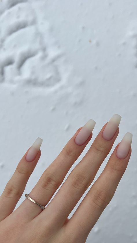 Matte Milky Nails, Milky Matte Nails, Matte Cream Nails, Matte White Nails, Milky Nails, Nails Matte, Nude Nail Designs, Matte Nails Design, Cream Nails