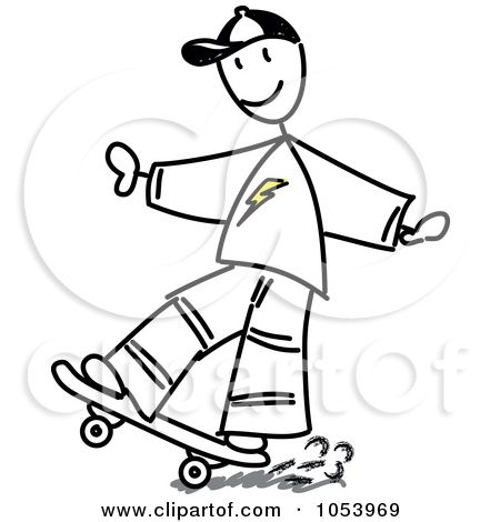 Cartoon Skateboard Drawing, Man Skateboarding, Illustration Art Cute, Stick Men Drawings, Cap Drawing, Doodle People, Hand Drawn Cards, Clip Art Pictures, Stick Figure Drawing