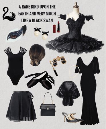 Black Swan Outfit, Swan Outfit, Ballet Wrap Skirt, Fresh Off The Boat, The Black Swan, Black Ballet, Dior Vintage, Vintage Pearl, Junk Drawer