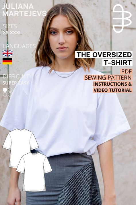 Create a Wardrobe Essential: 'The Oversized T-shirt' Sewing Pattern! ✂️👕 Oversized Blouse Pattern, Apple Founder, Sweater Sewing Pattern, Create A Wardrobe, T Shirt Sewing, T Shirt Sewing Pattern, Finding A New Hobby, Shirt Sewing, Shirt Sewing Pattern