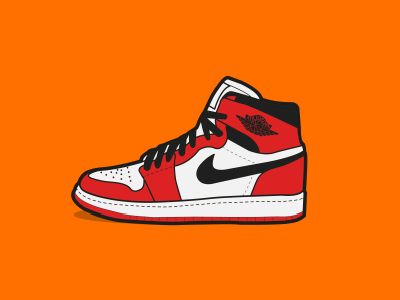 Jordan 1 by Pablo Cánepa on Dribbble How To Draw Jordans, Sneaker Drawing, Jordan Wallpapers, Shoe Logo Design, Jordan Painting, Sneakers Illustration, Sneakers Drawing, Jordan Logo Wallpaper, Sneakers Wallpaper