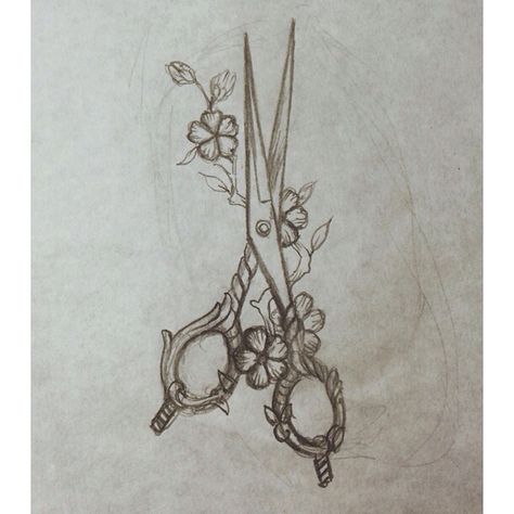 Scissors Tattoo With Flowers, Antique Shears Tattoo, Floral Shears Tattoo, Hand Scissor Tattoo, Shears Tattoo With Flowers, Flower Scissors Tattoo, Floral Scissors Tattoo, Haircutting Shears Tattoo, Shears Tattoo Cosmetology