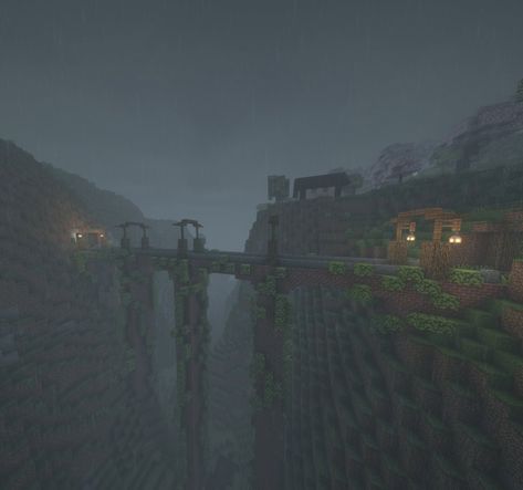 minecraft build ideas scary bridge aesthetic Minecraft Scary Ideas, Minecraft Horror Ideas, Scary Minecraft Builds, Minecraft Horror Builds, Creepy Minecraft Builds, Creepy Minecraft, Minecraft Scary, Minecraft Path, Ps4 Minecraft