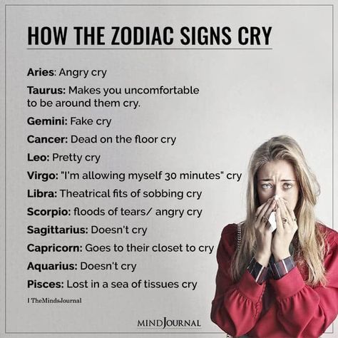 How To Not Cry, Things To Cry Over, How To Fake Cry, Zodiac Cusp, Zodiac Elements, Capricorn Life, Aquarius Truths, Leo Facts, Zodiac Funny