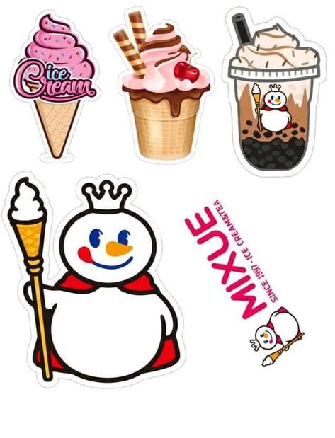 Logo Mixue Ice Krim, Ice Cream Mixue, Mixue Ice, Toper Cake, Topper Kue, Ice Logo, Ice Cream Logo, Cream Tea, Princess Cake