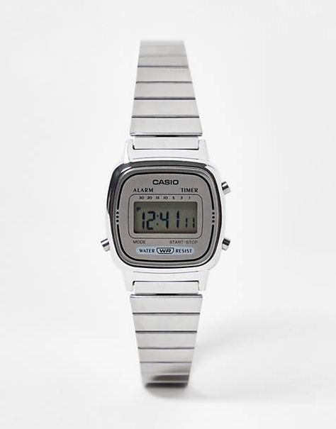 Casio Silver Watch, Casio Vintage Watch, Tags And Labels, Designer Bracelet, Wrist Bracelet, White Watch, Women's Watches, Jewelry Lookbook, Bar Bracelets