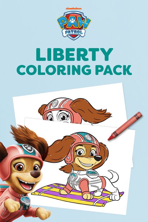 Paw Patrol Liberty, Paw Patrol Characters, Paw Patrol Coloring, Paw Patrol Coloring Pages, Paw Patrol Pups, Paw Patrol Nickelodeon, Popular Crafts, Long Haired Dachshund, Paw Patrol Party