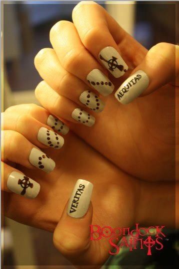 Boondocks Saints  nail inspiration Boondock Saints Tattoo, Saints Nails, Boondocks Saints, Crock Pot Cheesy Chicken, Saint Tattoo, Nails 2017, Lipstick Designs, Boondock Saints, Great Nails