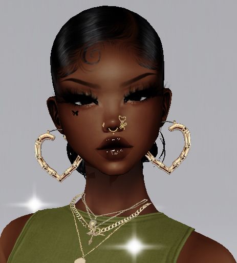 Imvu Avi Ideas Black, Dark Skin Imvu Avatar, Imvu Black Girls Avatar Ideas, Imvu Characters Baddie, Black Imvu Girl, Imvu Face Ideas, Imvu Face, Imvu Avi Ideas, Imvu Hairstyles