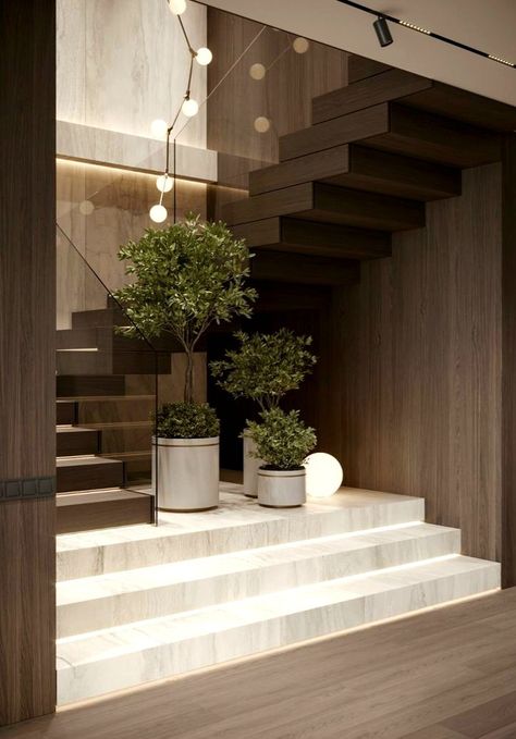 Stairs And Landing Decor, Stair Railing Makeover, Staircase Interior Design, Modern Stair Railing, Staircase Design Modern, Stairs Design Interior, Escalier Design, Stairs Design Modern, Stairway Design