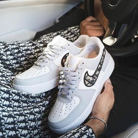 nike, shoes, and sneakers #Nike #AirForce1 #Nike #Fashion #Shoes #NikeShoes #Sneakers #Activewear #ShopTheLook Air Jordan Dior, Jordan Dior, Air Dior, Nike Air Jordans Outfit, Nike Products, Air Force Shoes, Dior Sneakers, Jordan Shoes Girls, All Nike Shoes