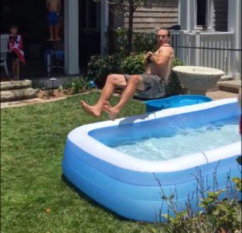 Sean Payton Not Amused With Drew Brees’ Homemade Zipline Homemade Zipline, Drew Brees, Not Amused, A Boy, Hot Tub, Nfl, Outdoor Decor