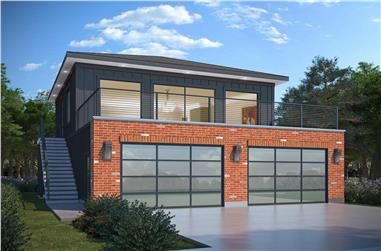 Contemporary Garage, Plan Garage, Building Stairs, Garage Apartment Plans, Modern Garage, Garage Apartments, Garage House Plans, Barrier Free, Garage Plan