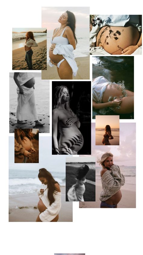 Nostalgic maternity photoshoot mood board, nature, beach, collection of maternity photos Maternity Mood Board, Photoshoot Mood Board, Maternity Photoshoot, Pregnancy Photoshoot, Mood Boards, Mood Board