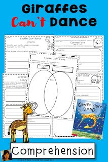 9+ Activities Giraffes Can't Dance Questions and Comprehension Dance Questions, Giraffes Cant Dance Activities, First Grade Curriculum, Giraffes Cant Dance, Primary Writing, Reading Stations, Grammar Activities, Spelling Activities, Teaching Grammar