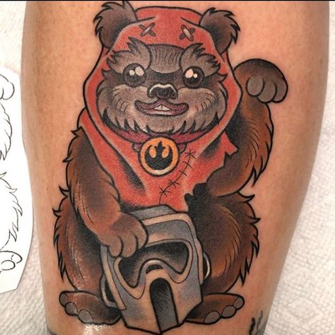 Chewbacca Tattoo, Ewok Tattoo, Tattoo Memes, May The 4th Be With You, Star Wars Love, New School Tattoo, Star Wars Tattoo, Chewbacca, Wedding Tattoos