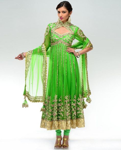 Bridal Engagement Wear Pajama Frock Green Anarkali Suits, Bridal Anarkali Suits, Green Anarkali, Indian Wedding Fashion, Frock Fashion, Designer Anarkali, Desi Clothes, Lehenga Collection, Indian Bridal Fashion