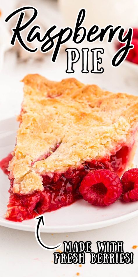 Easy Raspberry Pie Recipe, Raspberry Pie Filling Recipes, Fresh Raspberry Desserts, Fresh Raspberry Recipes, Raspberry Pie Recipe, Cherry Pie Filling Recipes, Raspberry Pie Filling, Lemon Pound Cake Recipe, Raspberry Desserts