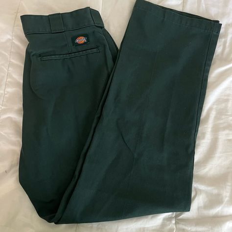 Dickies green work pants Green Dickies Pants Outfit, Green Work Pants, Green Dickies, Green Clothing, Dickies Pants, Green Outfit, Christmas 2023, White Mark, Work Pants