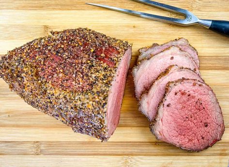 Smoked Eye of Round Roast Smoked Inside Round Roast, Smoked Eye Of Round Roast Recipes, Smoked Eye Of Round Roast, Smoked Eye Of Round, Wood Pellet Grill Recipes, Eye Round Roast, Eye Of Round Roast, Beef Roasts, Bbq Smoker Recipes