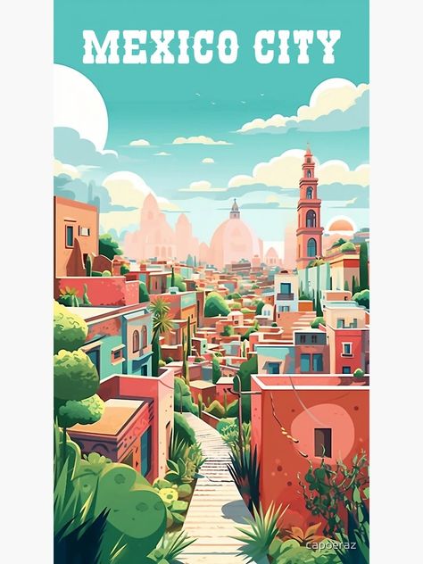 "Mexico City Travel Poster Art" Sticker for Sale by capoeraz | Redbubble Mexico City Poster, Mexico City Travel, City Poster, Travel Stickers, Wedding Invite, City Travel, Mexico City, Travel Poster, Sticker Art