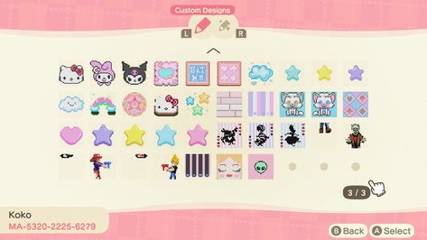 Acnh Sanrio, Stardew Valley Layout, Relaxing Game, Animal Crossing Qr Codes Clothes, Pastel Candy, Animal Crossing Pocket Camp, Preschool Songs, Animal Crossing Qr, Kawaii Halloween