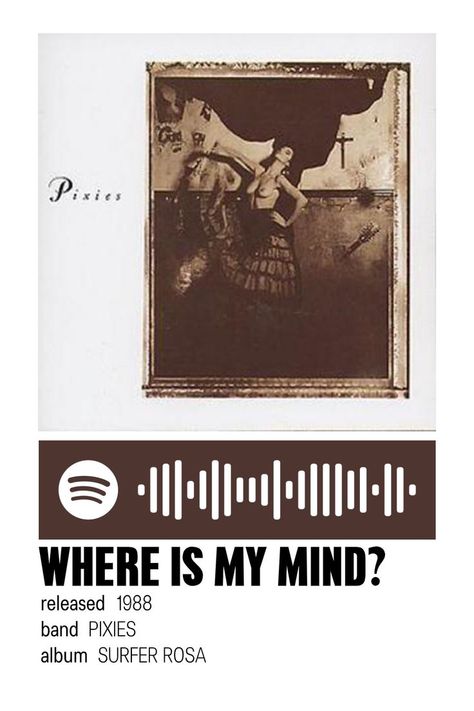 Pixies Poster, Where Is My Mind Pixies, Where's My Mind, Where Is My Mind, My Mind, Poster Print, Poster Prints, Mindfulness