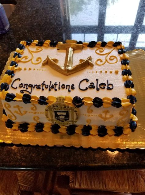 Naval Academy Graduation Party, Us Navy Party, Navy Party Themes, Commissioning Ceremony, Navy Party Decorations, Army Cake, Navy Party, Food Decor, Navy Sailor