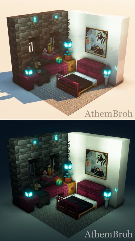 Minecraft Rooms, Bedroom Minecraft, Construction Minecraft, Case Minecraft, Minecraft Decoration, Rumah Minecraft Sederhana, Minecraft Mansion, Minecraft Interior, Minecraft Interior Design