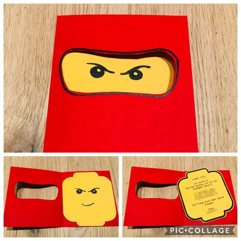 Geburtstags-Einladung, Einladung, Kindergeburtstag, Ninjago, Kai, Helden, basteln, simpel, schnell, einfach, DIY Tropisk Fest, Lego Ninjago Birthday, Ninjago Birthday, Ninjago Party, Ninjago Kai, Ninja Party, Lego Party, Childrens Birthday Party, Thomas The Train