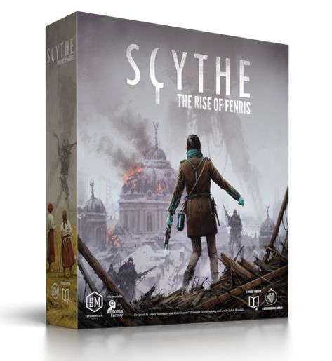 Scythe: The Rise of Fenris – Stonemaier Games Glowing Eyes, Alternate History, The Aftermath, Traditional Games, Strategy Games, Game Dice, Box Art, The Rise, Guide Book