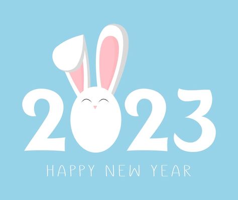 2023 Rabbit, New Year Symbols, 2023 Year, 2023 Calendar, Rabbit Art, Crafts To Make And Sell, Horoscope Signs, Psd Icon, Vector Photo