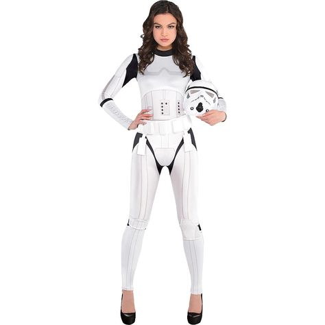 Women's Stormtrooper Costume | Party City Storm Trooper Costume Women, Star Wars Stormtrooper Costume, R2d2 Costume, Stormtrooper Costume, Star Wars Makeup, Storm Trooper Costume, Star Wars Halloween Costumes, Party City Costumes, Star Wars Halloween