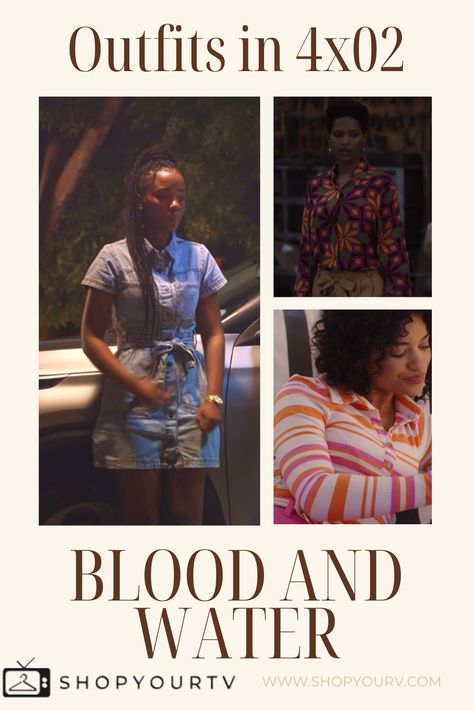 Find out where you can buy the outfits worn in seson 4 episode 2 of Blood and Water on Shop Your TV Blood And Water, Buy Outfits, Worn On Tv, Wardrobe Clothes, Shop Clothes, Clothes Style, Style Outfits, Shopping Outfit, Tv Shows