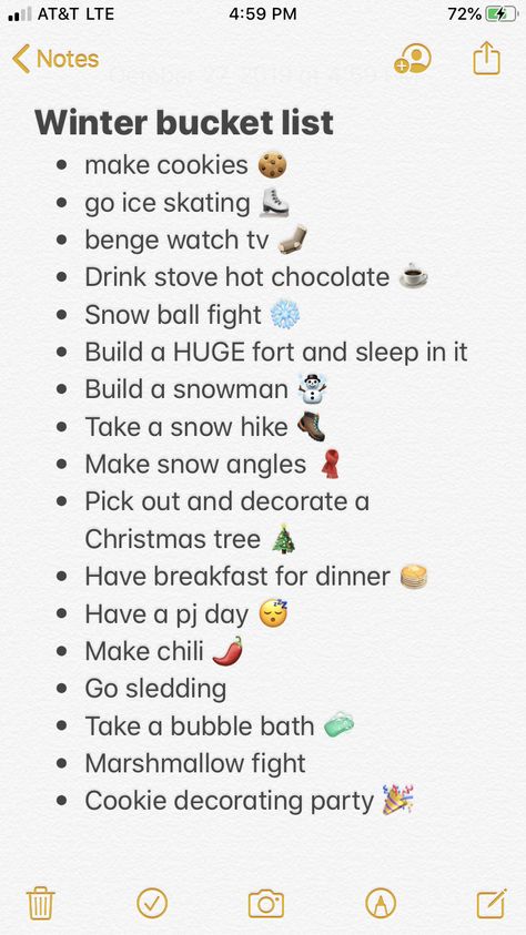 Christmas List To Do With Friends, Stuff To Take On Holiday, Things To Do With Bf In Winter, Thing To Do In Winter, 100 Things To Do In Winter, Things To Do On The Holidays, Winter Stuff To Do, What To Do During Winter Break, What To Do When Bored Christmas