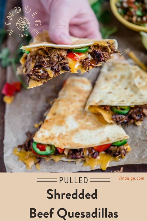 Leftover Pulled Beef, Leftover Shredded Beef, Smoked Pulled Beef, Quesadilla Recipes Beef, Friendsgiving Appetizers, Shredded Beef Recipes, Beef Quesadillas, Springtime Recipes, Beef Wraps