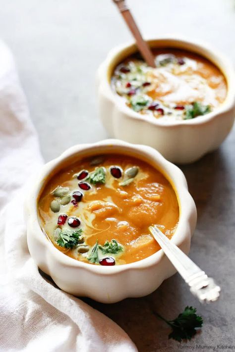 Curried Butternut Squash Soup Recipe Butternut Squash Pumpkin Soup, Squash Pumpkin Soup, Paleo Butternut Squash Soup, Gluten Free Thanksgiving Side Dishes, Butternut Squash Soup Creamy, Coconut Butternut Squash Soup, Curried Squash Soup, Best Butternut Squash Soup, Curried Butternut Squash