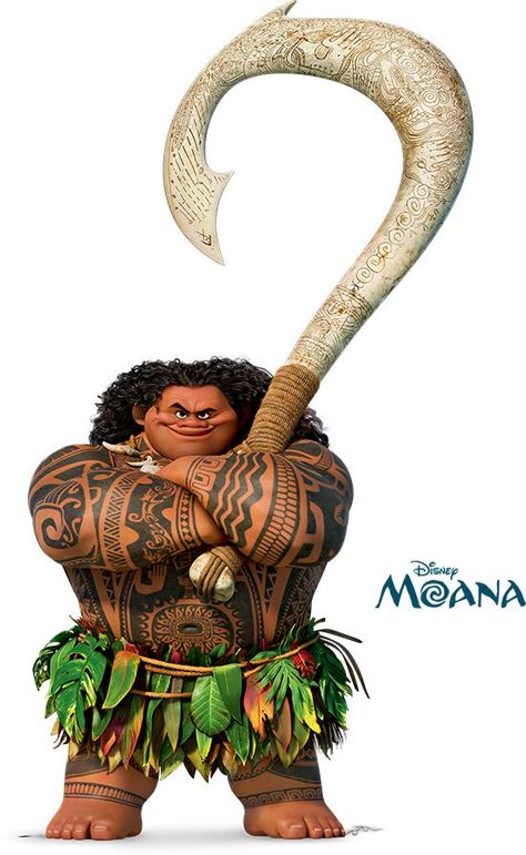 Moana Digital Art, Maui From Moana, Maui Disney, Moana Characters, Moana Clipart, Maui Hook, Moana Centerpieces, Movie Clipart, Maui Moana