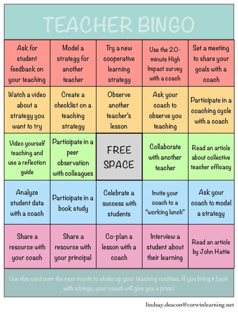 How to Build and Advance Partnerships: Bingo! Free Play Choice Board, Teacher Bingo, Professional Development Bingo, Math Instructional Coach Office, Math Bingo Middle School, Conscious Discipline, Math Coach, Intrinsic Motivation, Choice Boards