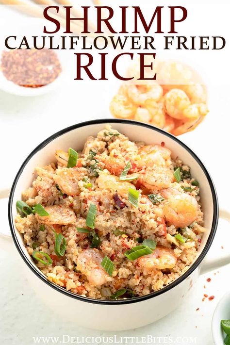 Quick Supper Meals, Brown Rice Side Dish, Shrimp And Vegetables, Cauliflower Fried Rice, Best Seafood Recipes, Rice Side Dishes, Supper Recipes, Family Dinner Recipes, Quick Dinner Recipes