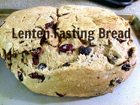 Medjugorje Fasting Bread, Bible Bread Recipe, Lent Snacks, Fasting Bread Recipe, Fasting Bread, Monthly Food Budget, Biblical Food, Friday Meals, Baking Homemade Bread