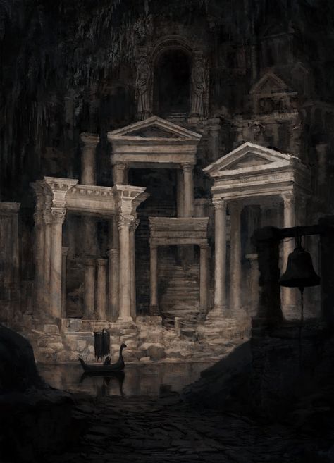 Greek Underworld, Hades Aesthetic, Greek Mythology Aesthetic, Ancient Greece Aesthetic, Mythology Aesthetic, Greek Aesthetic, Greece Mythology, Greece Aesthetic, Bangunan Minecraft