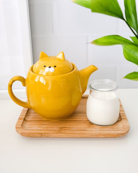 Cute Ceramic Tea Set, Sour Snacks, Cute Teapot Ceramic, Ceramic Mug Animal, Cute Cat Ceramic, Cat Tea Set, Teapot Cookies, Tiger Cat, Cute Tiger