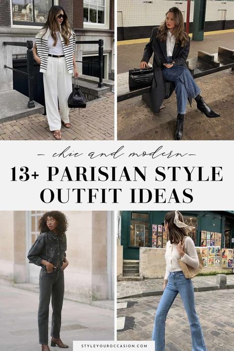 French Outfit Women, French Minimalist Style Parisian Chic, French University Outfit, French Restaurant Outfit, Europe Inspired Outfits, Parisian Dinner Outfit, Paris Outfits 2024, Paris Outfits Spring 2024, Paris Spring Fashion 2024